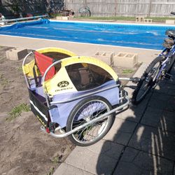 Burley 2 Kid Convertible  Bike Trailer/Jogger Stroller