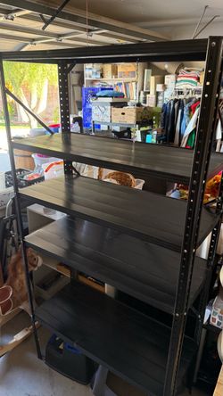 Black Metal Storage Shelving Unit