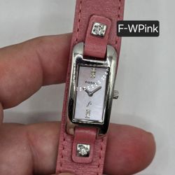Fossil Women's Watch with Leather Strap - New Battery, Almost Like New.