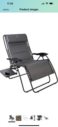 Timber Ridge Zero Gravity Chair Oversized Recliner 500lbs Capacity Patio Lounge Chair Padded Lawn Chair with Headrest XXL for Outdoor, Camping, Patio,