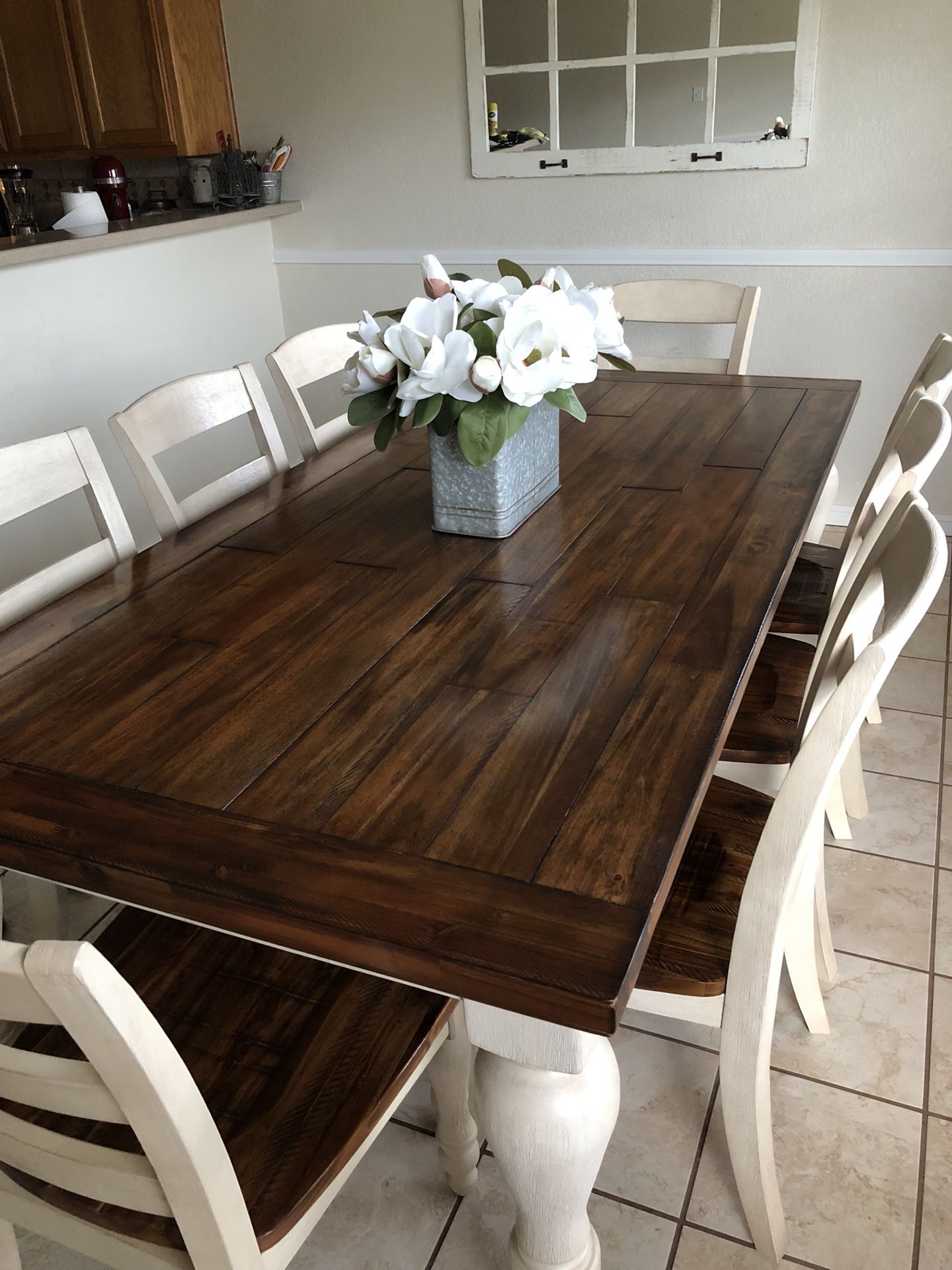 Marsilona dining table and 8 chairs set deals