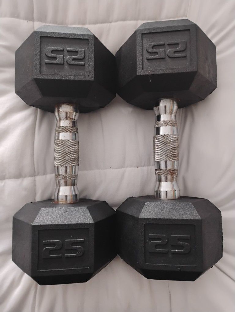 25 Lb Dumbbell Set