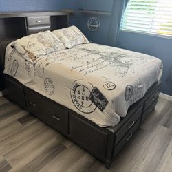 Ashley’s Full Size Bed W/ Drawers & Mattress