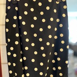 Ann Taylor Knee Length Polka Dot Skirt