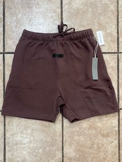 Essentials Fear of God Brown Sweat Shorts – Drawstring Casual Shorts