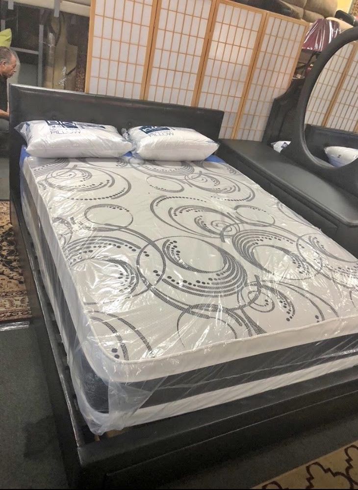 New Queen Mattress- Double Side- 16 inch- come with Box spring - Available Delivery