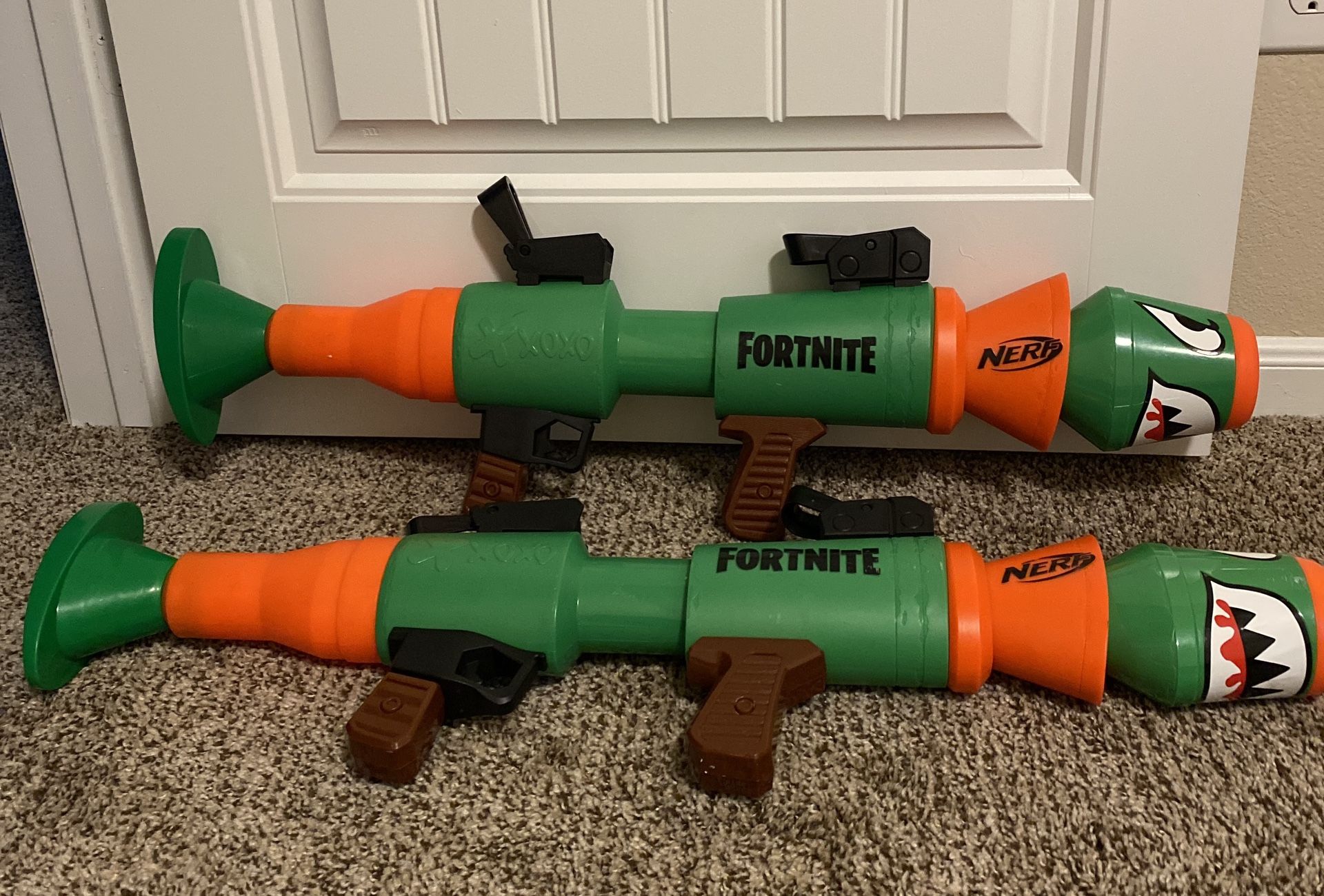  NERF Fortnite Rl Blaster - Fires Foam Rockets - Includes 2  Official Fortnite Rockets - for Youth, Teens, Adults : Toys & Games