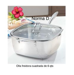 Olla freidora cuadrada de 6 qts nueva en su caja 🌺 Princess house 🌺