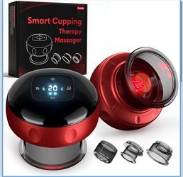 Cupping Set, 7-in-1 Smart Cupping Therapy Massager. Red Light Cupping Therapy Set with 2 Modes for Targeted Pain Relief, Muscle Soreness,Tighter Skin,
