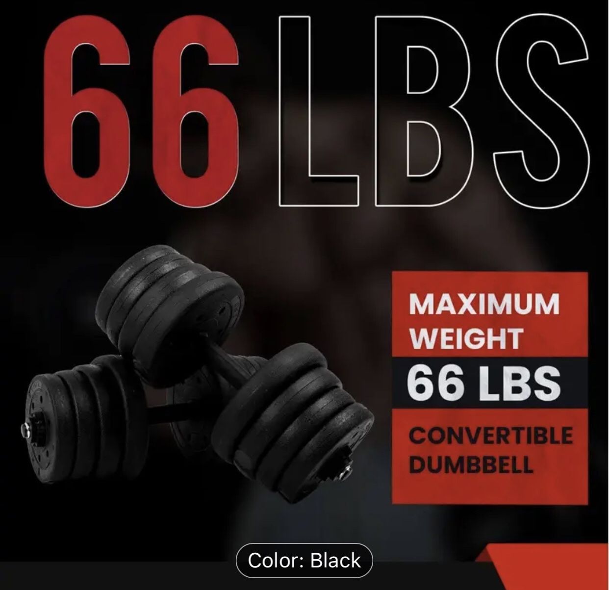66 Pounds Of Adjustable Dumbbells