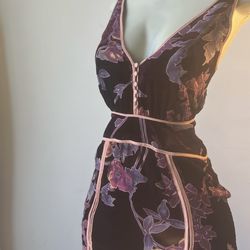 We Are Kindred Burgundy Velvet Back Cutout Dress