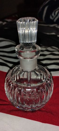 Vintage Cut Crystal Perfume Bottle with Stopper - Vanity Decor