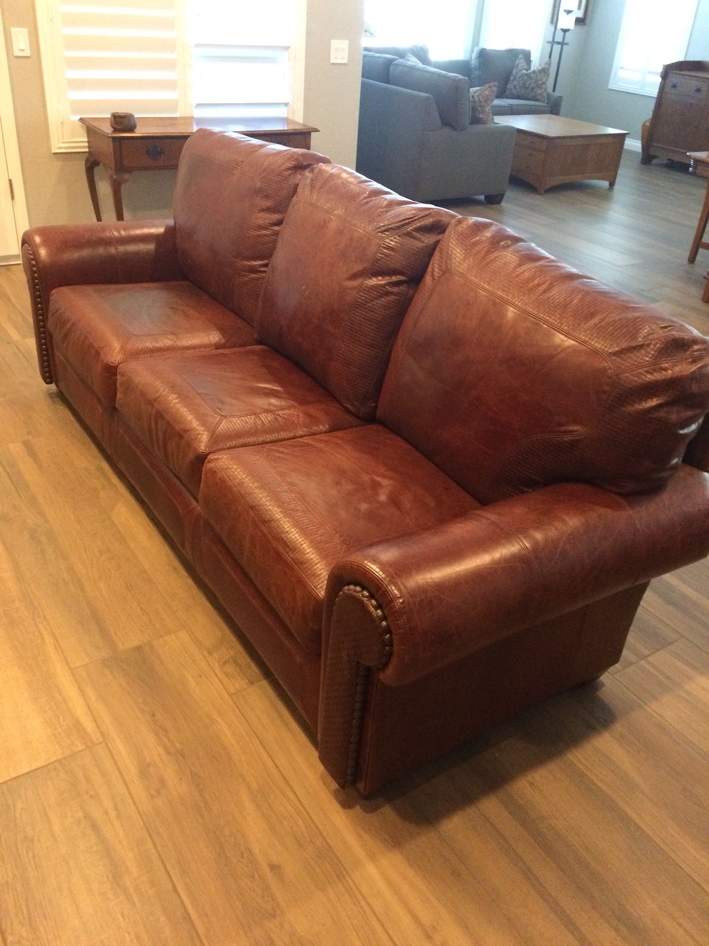 Stickley Santa Fe leather sofa