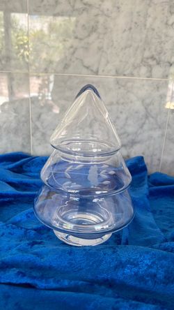 Princess house crystal Christmas Tree Candy Jar with Lid