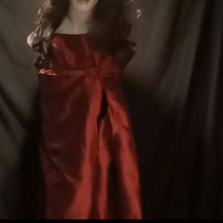 Burgundy Bridesmaid Gown