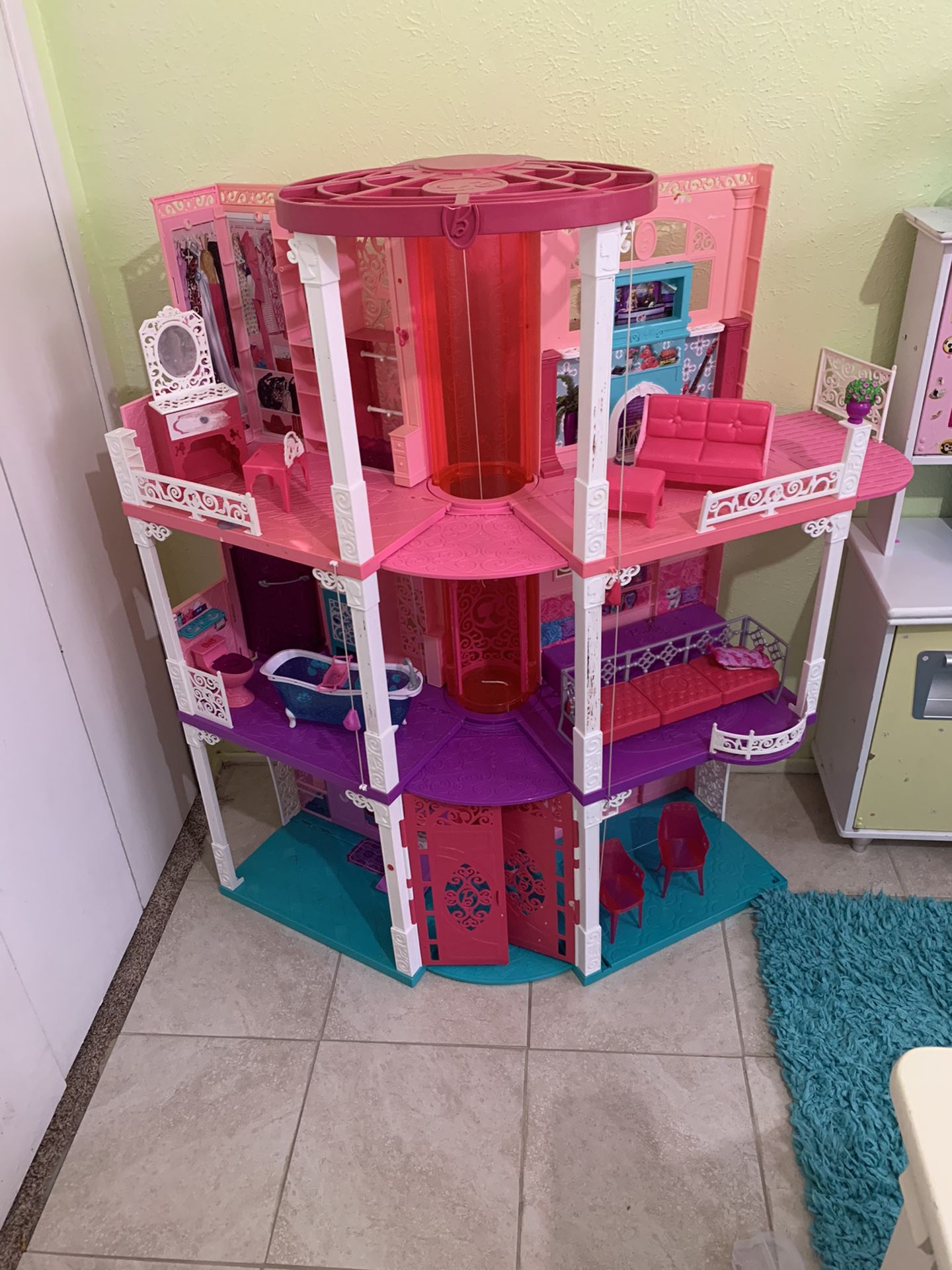 Barbie Dream House and Kids Kraft Kitchen Play Set