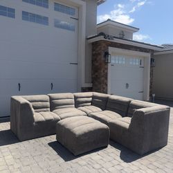 6 Piece Grey Modular Sectional
