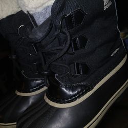 Sorel Boots Girls Size 3 Black Ny 1962-010 Wate o