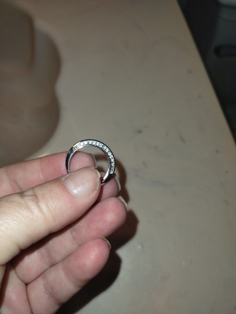 purple ring with diamonds size 8