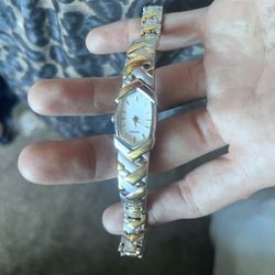 Seiko Silver/Gold Braided Wristwatch 