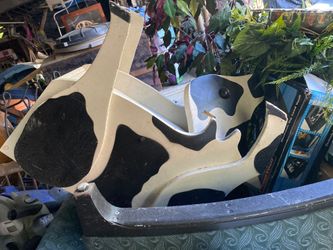 Homemade cow planter