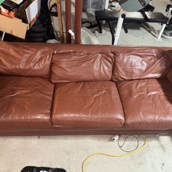 Italian Leather Sofa (real Leather)