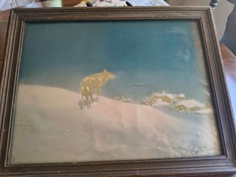 Vintage Lone Wolf Print