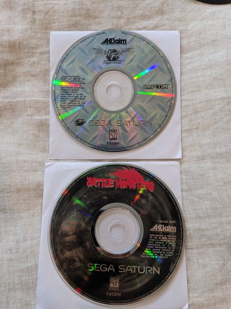 Sega Saturn Video Games Battle Monsters & Street Fighter
