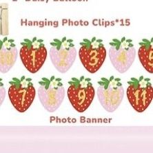 Month Photo Banner For Strawberry Birthday