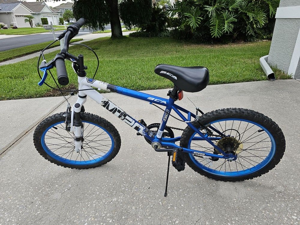 BCA 20" MT20 Mountain Boy's Bike, Blue/White