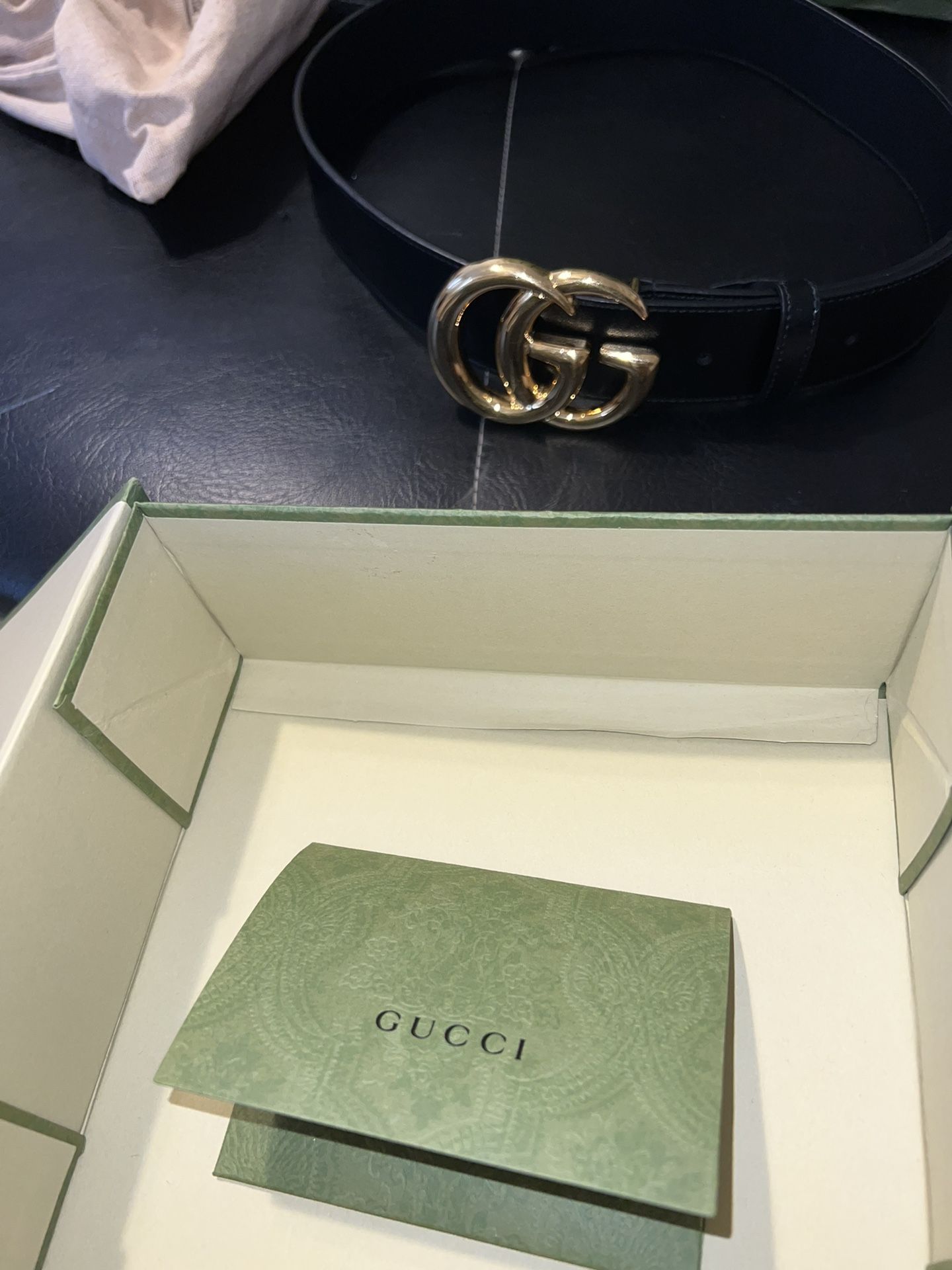 Gucci Double G Leather Belt