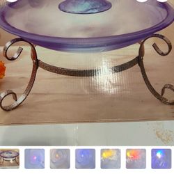 Fountain Table Top Blue  , With Lights  Fog . That Change To Yellow Red Red Blue  