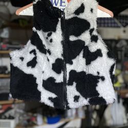Soft Cow Print Vest