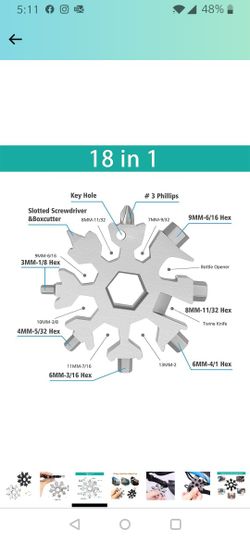 18 In 1 Stainless Steel Keychains