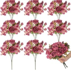  8 Packs Artificial Bouquet 