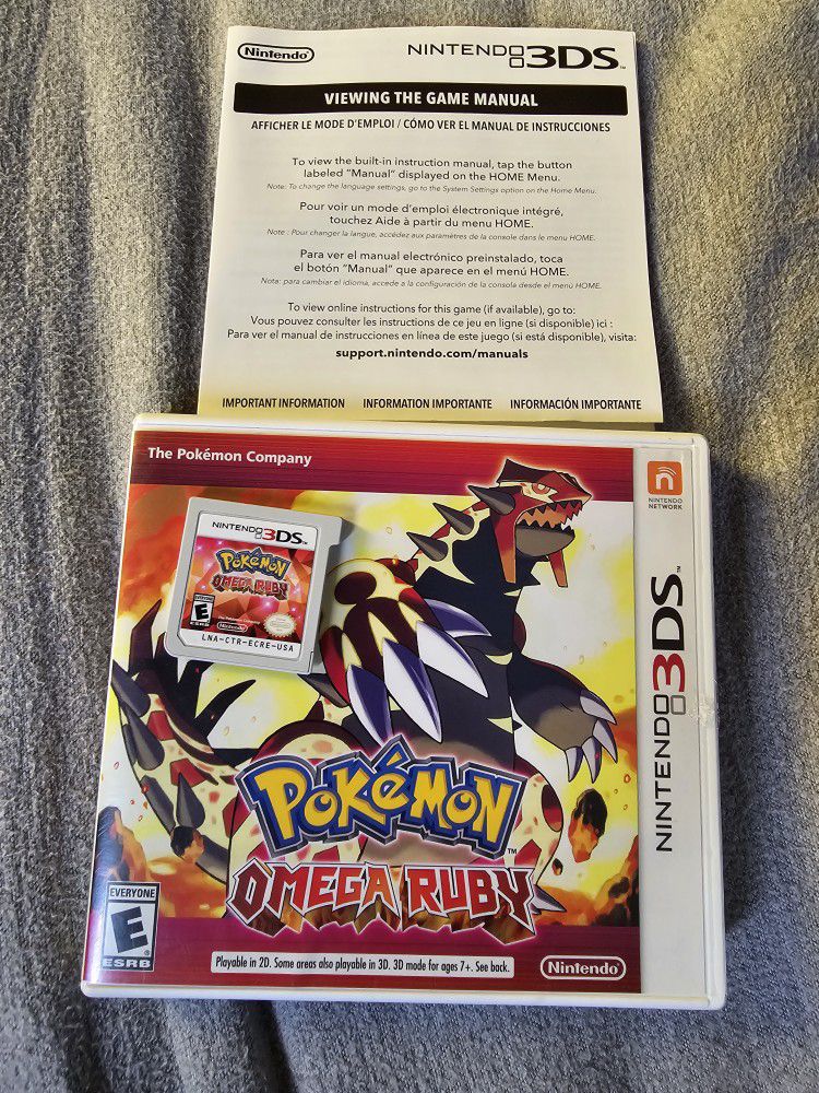 Pokemon Omega Ruby For Nintendo 3DS
