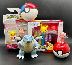 Pokemon lot 11 items Blastoise Pikachu Cleffa Jigglypuff figures