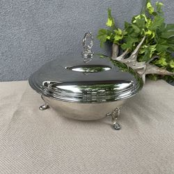 Large Bowl/ Casserole With Glass Insert & Lid