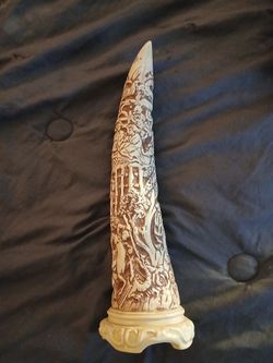 Faux Carved Animal Horn