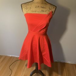 Strapless Little Red Dress Size XS