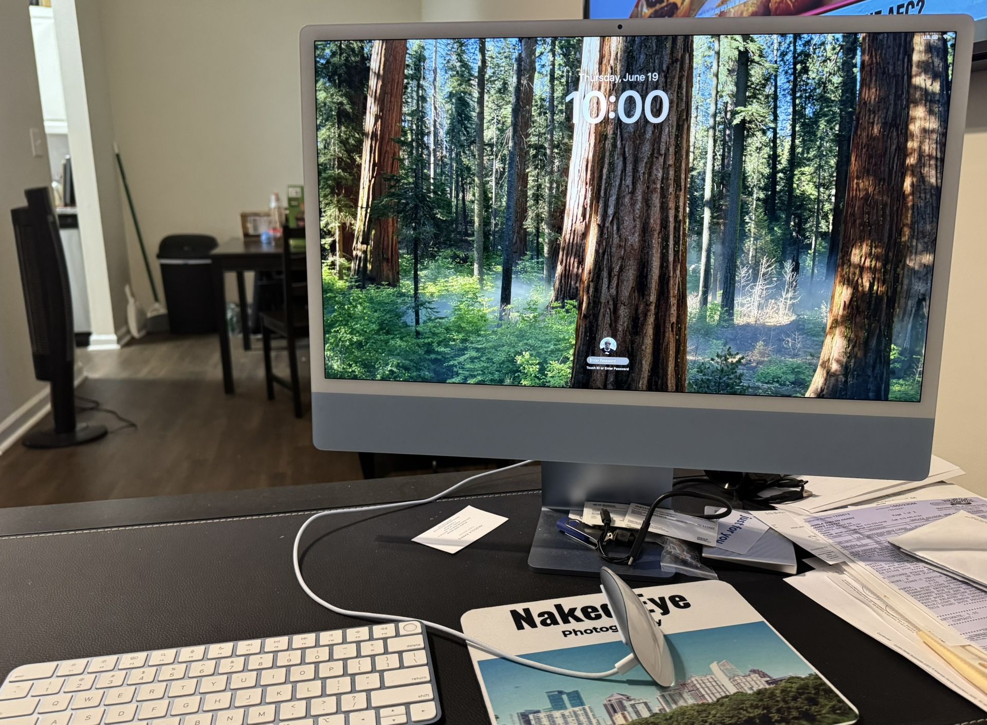 24” IMAC BLUE 8 GB MEMORY 512GB SSD M1 CHIP