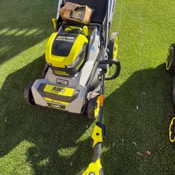 Lawn Mower Ryobi AWD+weed eater wish per+6ah Battery and fast charger $370 firm
