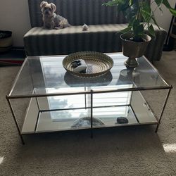 Glass/Mirror Coffee Table - MOVING 5/15