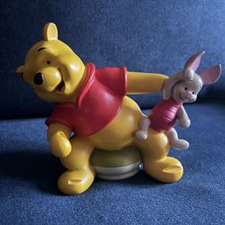 Walt Disney Winnie the Pooh with Piglet on his lap Statue Figurine Sculpture