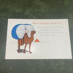 vintage “how to be happy though dry”  Camel post card