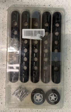 Jeep Wrangler JK Sahara / Rubicon , Black Door handle inserts + Star push button covers. Compatible with 2007-2017