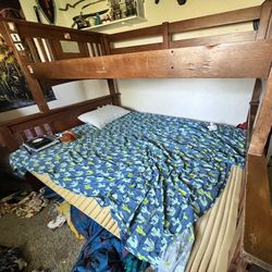 Bunk bed Solid Wood Full Twin