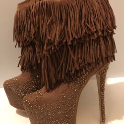 Platform Stilettos Fringes size 7.5