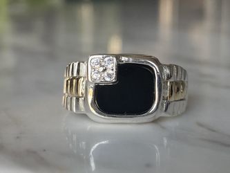 Man ring silver 925 and gold 10k men rings Sizes 9, 10 and 12