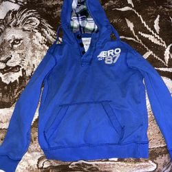 Aeropostale Medium Blue Hoodie Y2K 